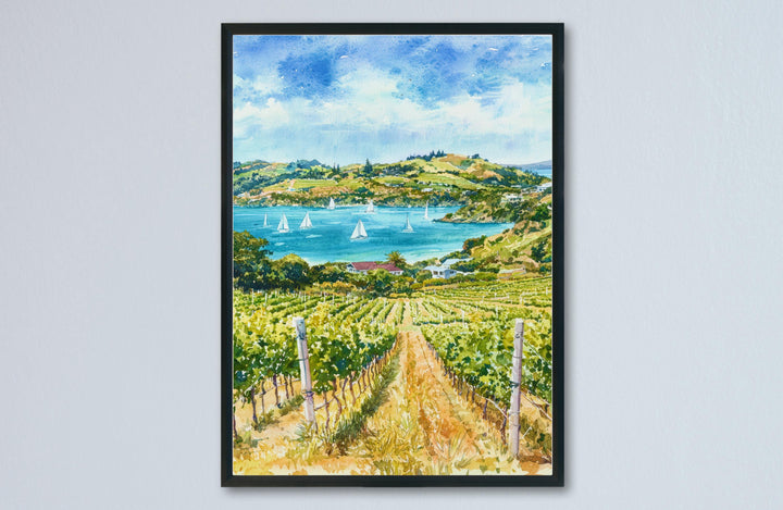 Waiheke Island New Zealand Watercolor Poster Wall Art Waiheke Wall Hanging Home Décor Waiheke Gift Art Lovers New Zealand Art Lover