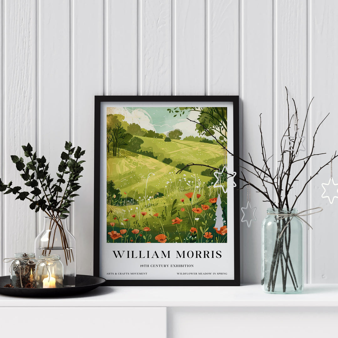William Morris British Countryside Poster Vintage Landscape Wall Art Classic Nature Print Rustic Farm Decor Timeless Heritage Artwork Home