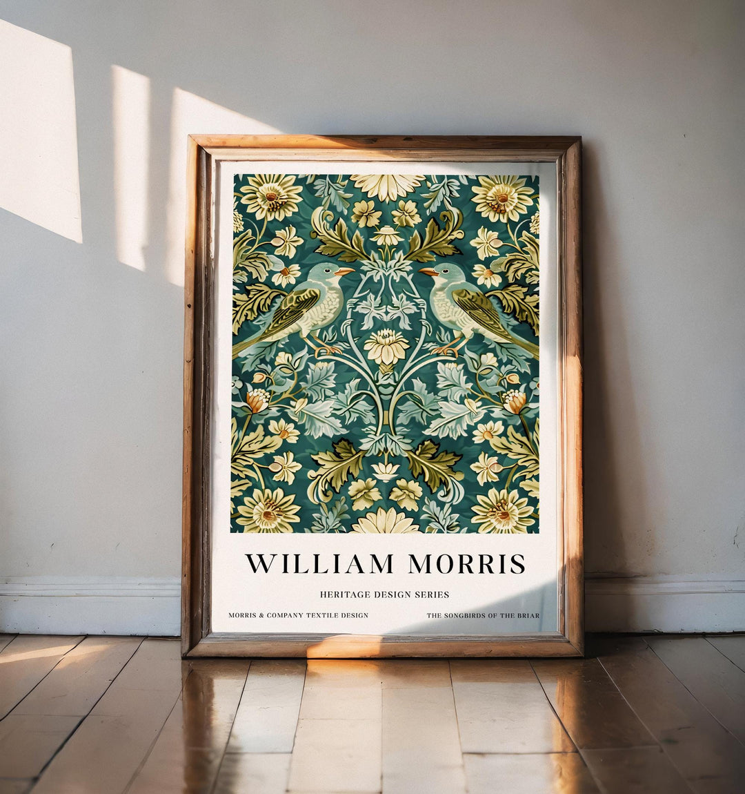 William Morris Songbirds Poster Vintage Bird Wall Art Classic Nature Print Elegant Woodland Decor Timeless Garden Artwork for Home