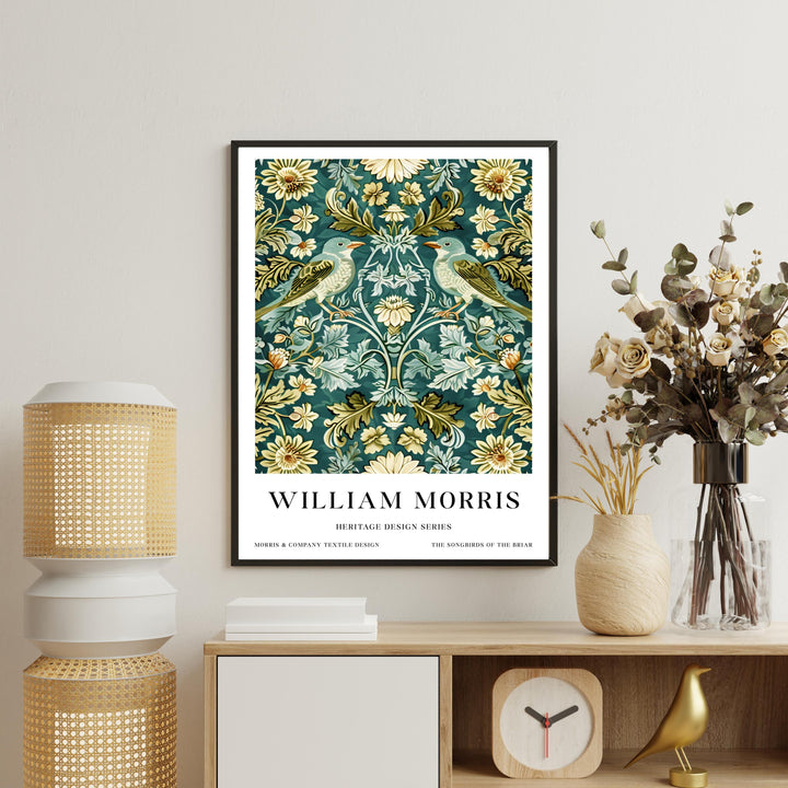 William Morris Songbirds Poster Vintage Bird Wall Art Classic Nature Print Elegant Woodland Decor Timeless Garden Artwork for Home
