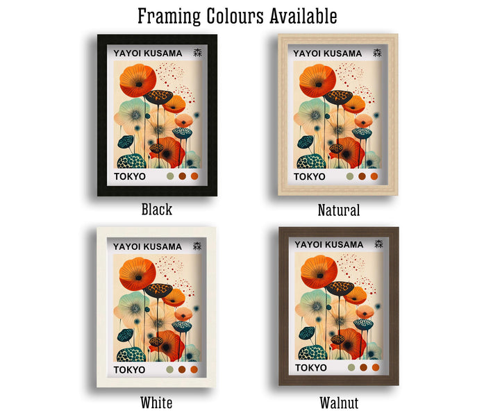 Yayoi Kusama Flower Poster Modern Pop Art Print Japanese Abstract Floral Design Polka Dot Botanical Wall Decor for Contemporary Homes