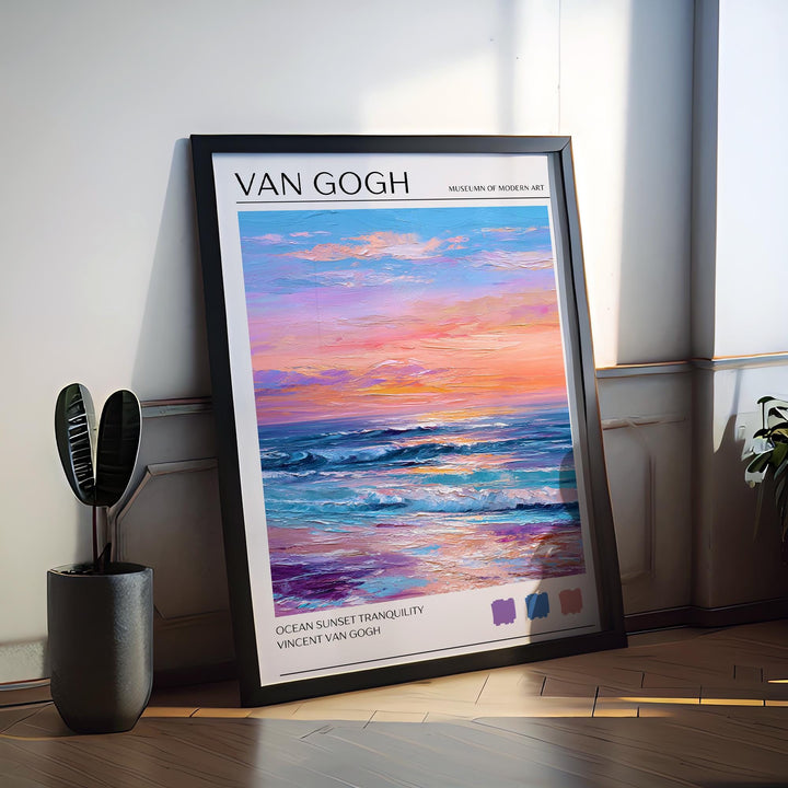 Vincent van Gogh Ocean Waves Poster Impressionist Seascape Print Coastal Art Turbulent Sea Painting for Classic Home Decor