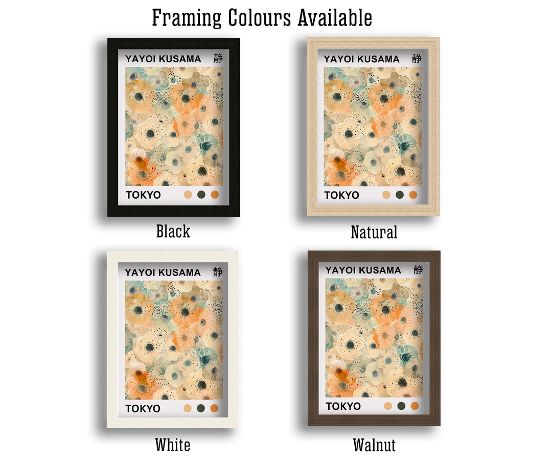 Yayoi Kusama Flower Poster Modern Pop Art Print Japanese Abstract Floral Design Polka Dot Botanical Artwork for Contemporary Home Decor