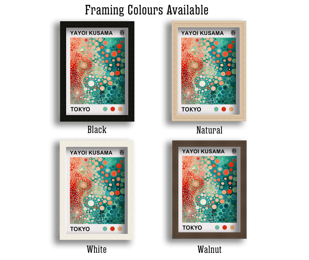 Yayoi Kusama Polka Garden Poster Modern Pop Art Print Japanese Abstract Floral Design Colorful Botanical Artwork for Contemporary Decor