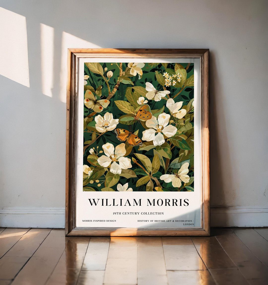 William Morris Butterfly Poster Vintage Insect Wall Art Classic Botanical Print Elegant Nature Decor Timeless Garden Artwork for Home