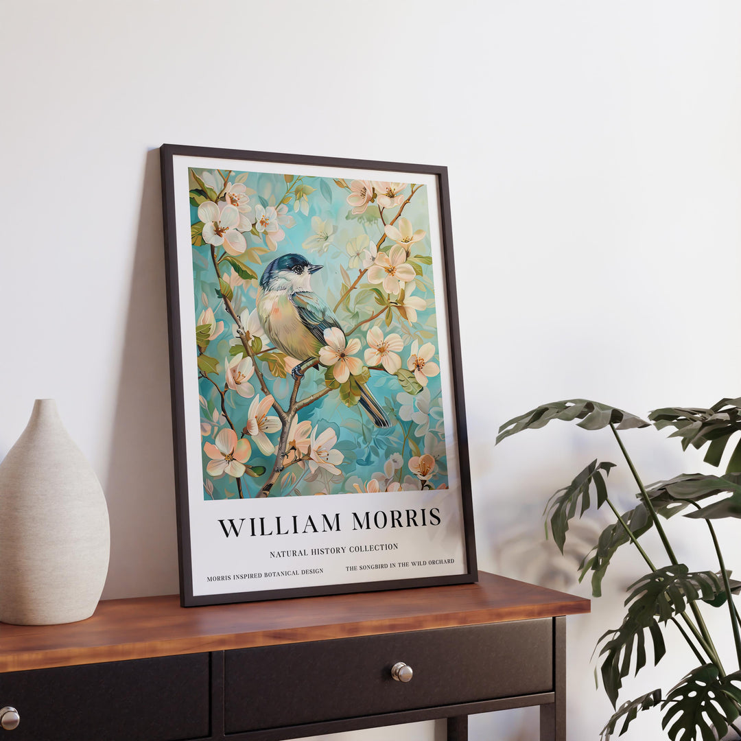 William Morris Bluebirds Poster Vintage Bird Wall Art Classic Nature Print Elegant Woodland Decor Timeless Garden Artwork for Home