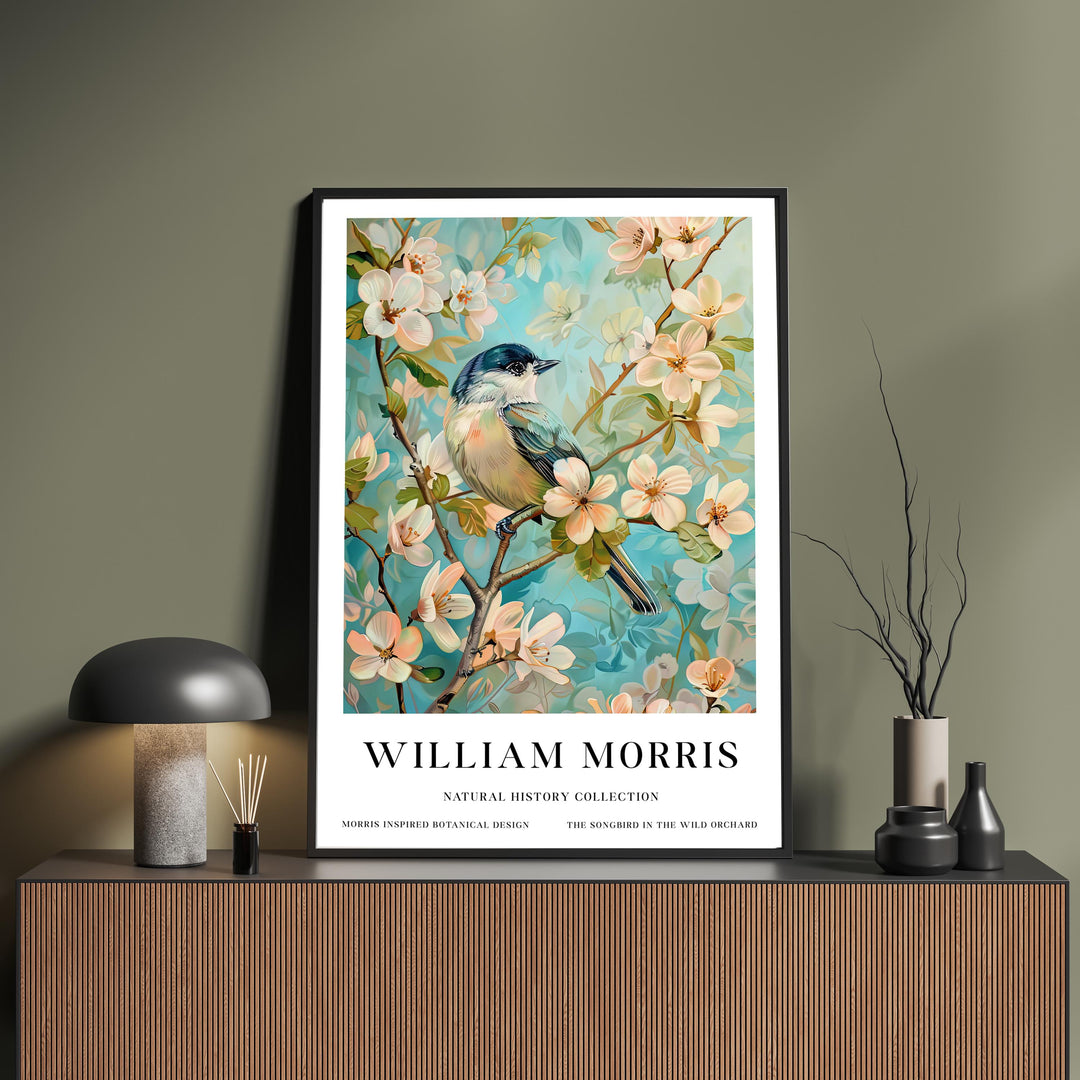 William Morris Bluebirds Poster Vintage Bird Wall Art Classic Nature Print Elegant Woodland Decor Timeless Garden Artwork for Home