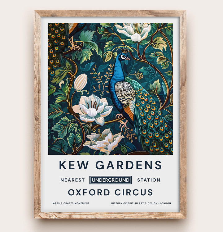 William Morris Kew Gardens Poster Vintage Botanical Wall Art Classic Floral Print Elegant Nature Decor Timeless Artwork for Home