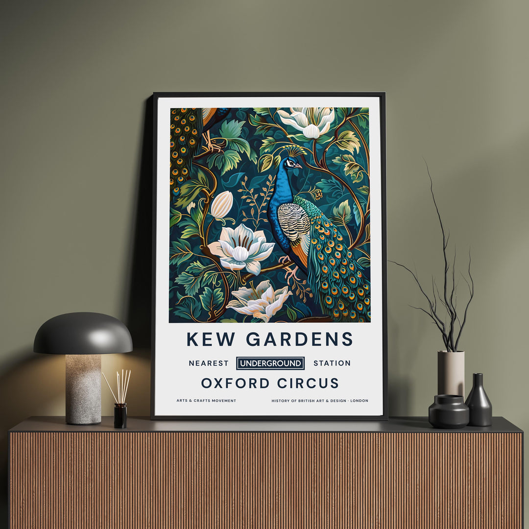 William Morris Kew Gardens Poster Vintage Botanical Wall Art Classic Floral Print Elegant Nature Decor Timeless Artwork for Home