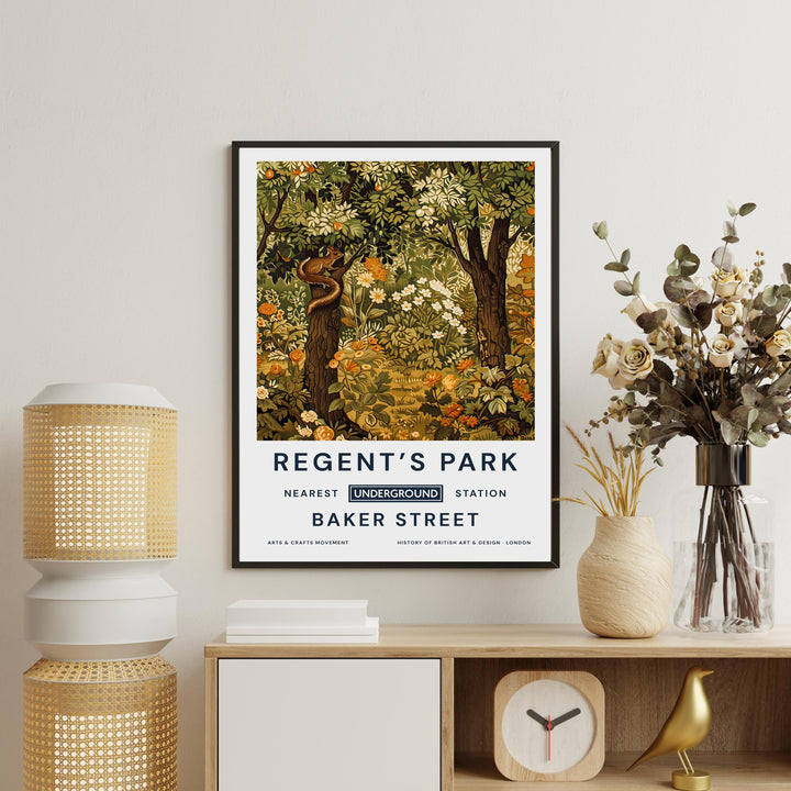William Morris Regent’s Park Poster Vintage Botanical Wall Art Classic Floral Print Elegant Garden Decor Timeless Artwork for Home
