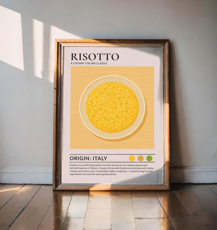 Risotto Kitchen Print Italian Food Poster Vintage Culinary Art Kitchen Wall Art Italian Cuisine Decor Dining Room Chef Artwork