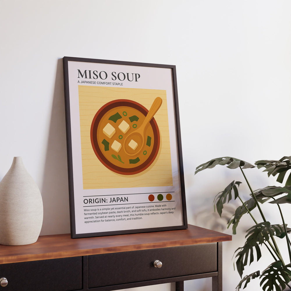 Miso Soup Kitchen Print Japanese Food Poster Vintage Culinary Art Kitchen Wall Art Asian Cuisine Decor Dining Room Chef Artwork