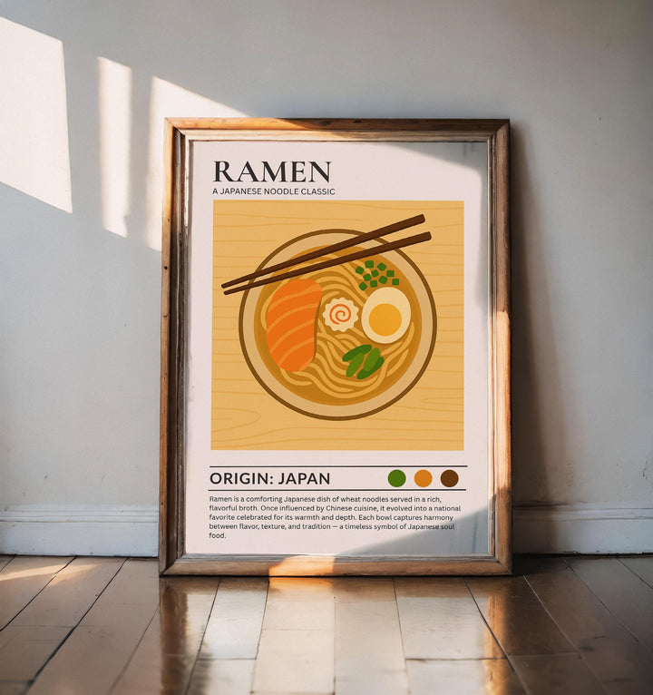 Ramen Kitchen Print Japanese Food Poster Vintage Culinary Art Kitchen Wall Art Asian Cuisine Decor Dining Room Chef Artwork