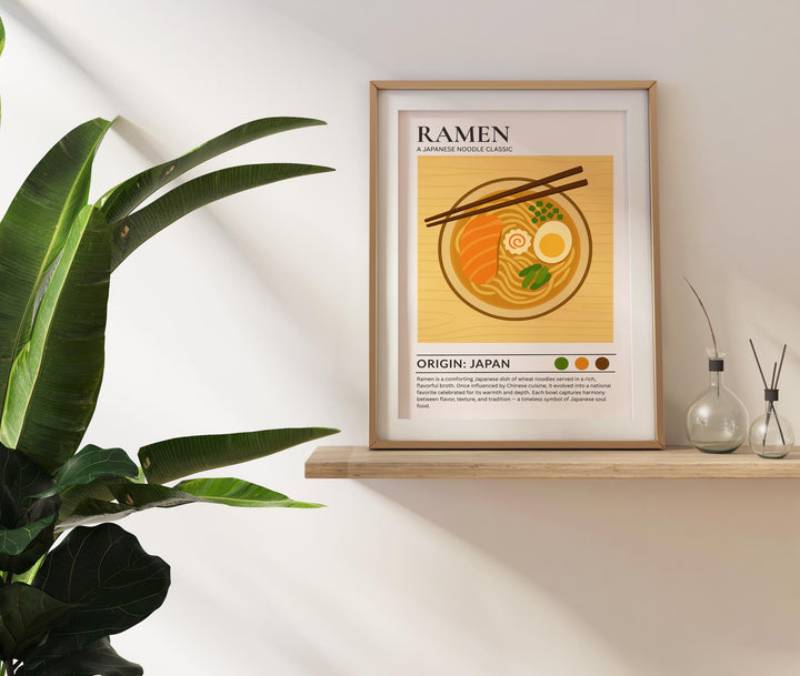 Ramen Kitchen Print Japanese Food Poster Vintage Culinary Art Kitchen Wall Art Asian Cuisine Decor Dining Room Chef Artwork