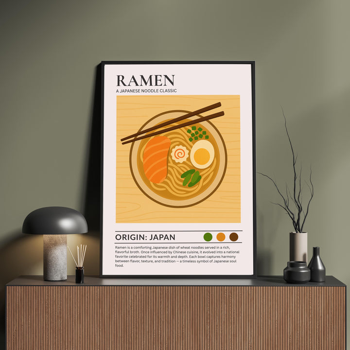 Ramen Kitchen Print Japanese Food Poster Vintage Culinary Art Kitchen Wall Art Asian Cuisine Decor Dining Room Chef Artwork
