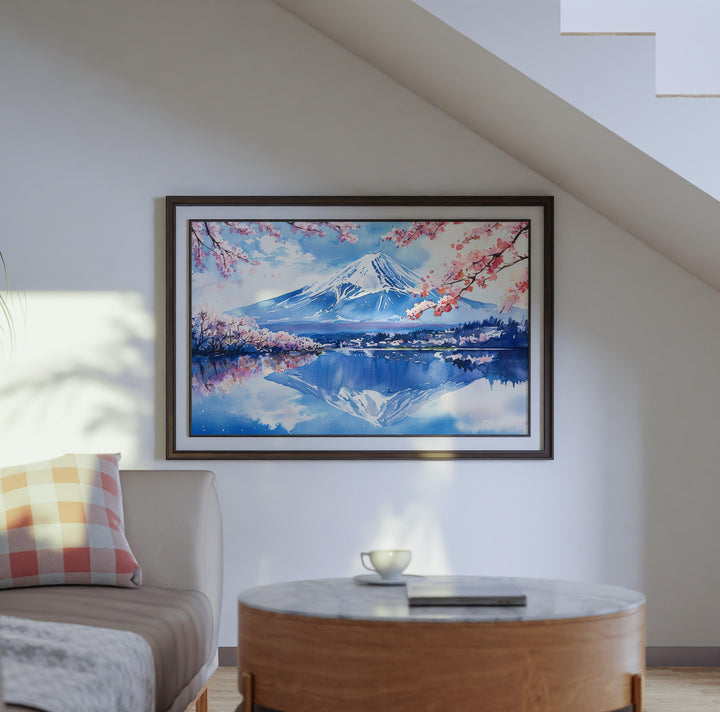 Japan Watercolor Poster Japan Travel Print Asian Landscape Painting Cultural Artwork Wall Art Asia Souvenir