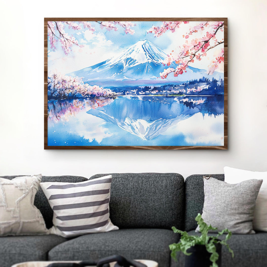 Japan Watercolor Poster Japan Travel Print Asian Landscape Painting Cultural Artwork Wall Art Asia Souvenir