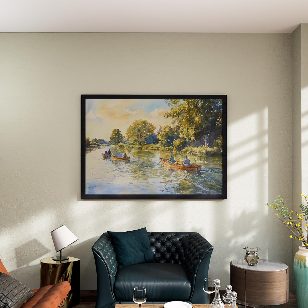 Dedham Vale England Watercolor Poster Dedham Vale Travel Print Countryside Landscape Painting Wall Art UK Souvenir