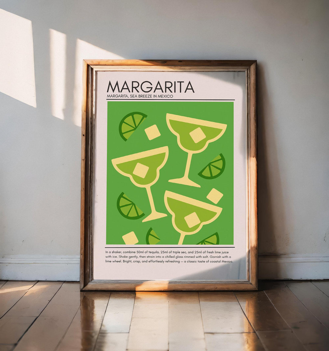 Margarita Art Deco Cocktail Print Elegant Drink Poster Bar Wall Art Cocktail Lover Gift Tequila Decor Classic Beverage Artwork