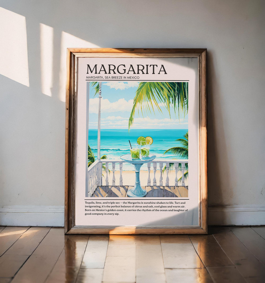 Margarita Art Deco Cocktail Print Elegant Drink Poster Bar Wall Art Cocktail Lover Gift Tequila Decor Classic Beverage Artwork