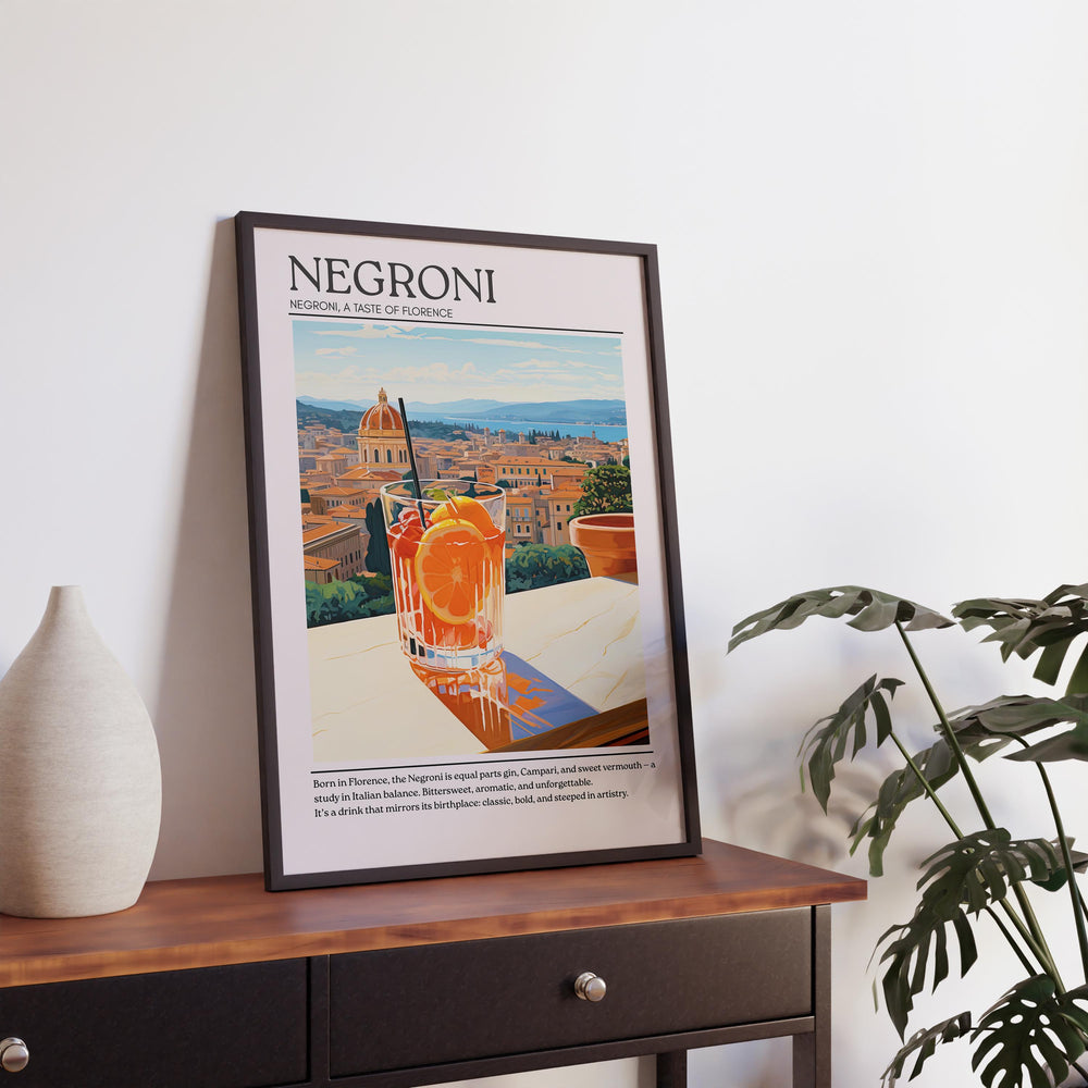 Negroni Art Deco Cocktail Print Elegant Drink Poster Bar Wall Art Cocktail Lover Gift Classic Decor Mixology Beverage Artwork