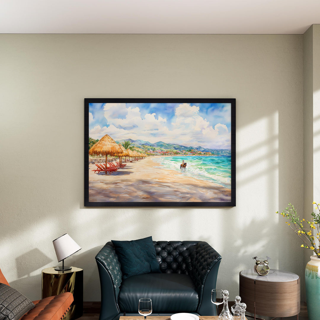 Mexico Watercolor Poster Mexico Travel Print Country Landscape Painting Cultural Wall Art Latin America Souvenir