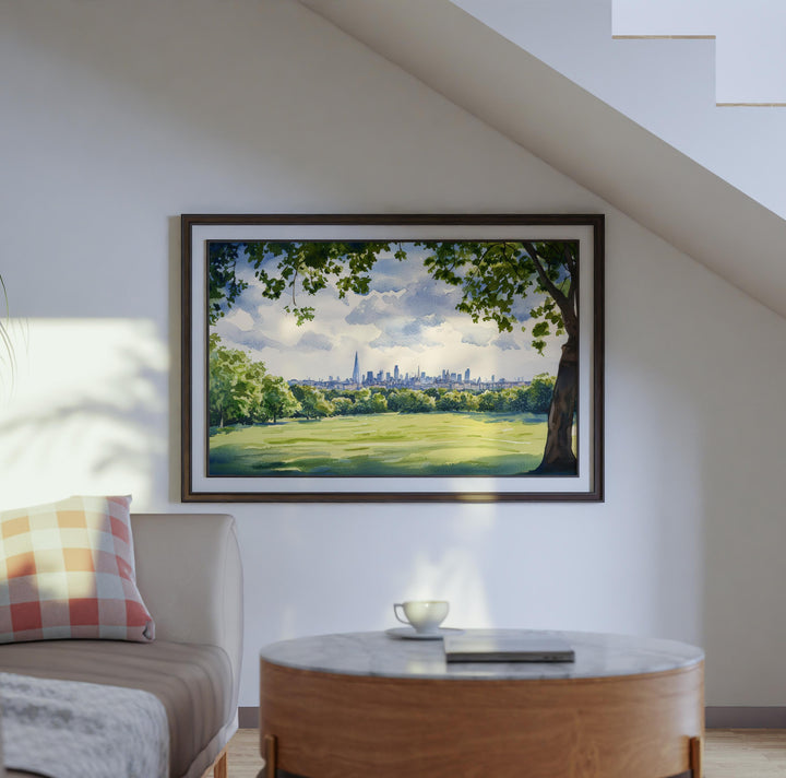 Hampstead Heath London Watercolor Poster Hampstead Heath Travel Print City Park Painting Nature Wall Art UK Decor Souvenir