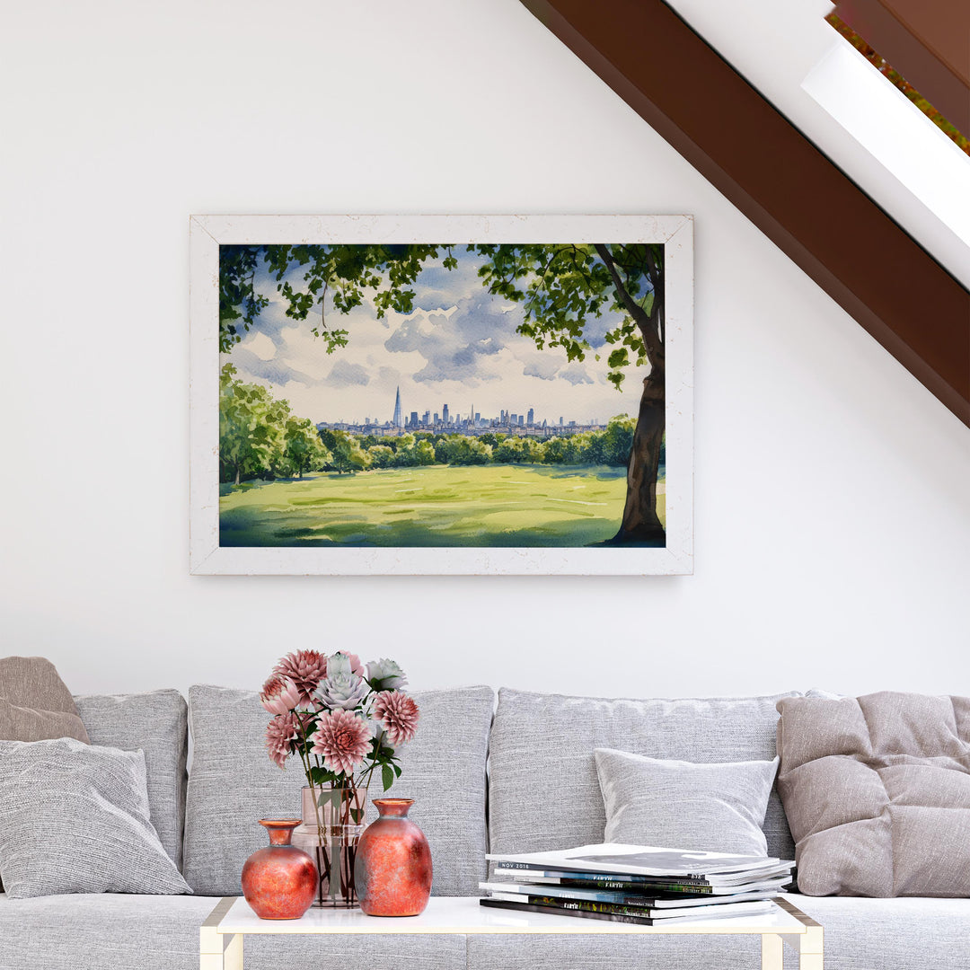 Hampstead Heath London Watercolor Poster Hampstead Heath Travel Print City Park Painting Nature Wall Art UK Decor Souvenir