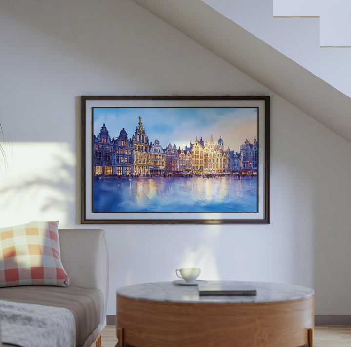 Antwerp Belgium Watercolor Poster Antwerp Travel Print Cityscape Painting Historic Town Wall Art Europe Decor Souvenir
