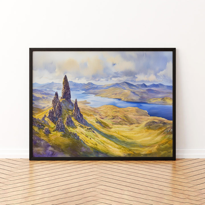 Isle of Skye Scotland Watercolor Poster Isle of Skye Travel Print Highland Landscape Painting Nature Wall Art UK Souvenir