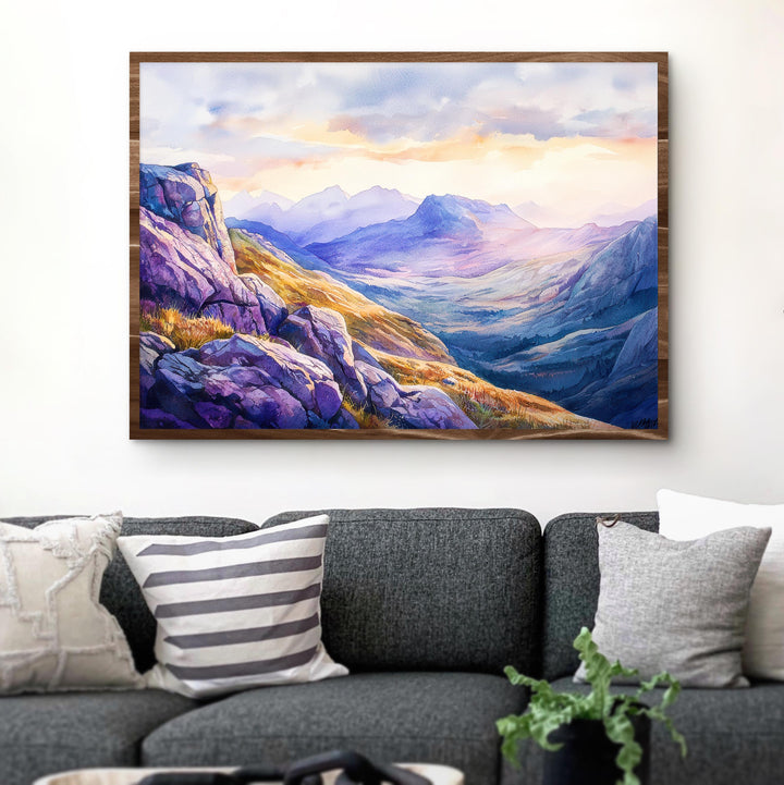 Cairngorms Scotland Watercolor Poster Cairngorms Travel Print Highland Landscape Painting Nature Wall Art UK Souvenir