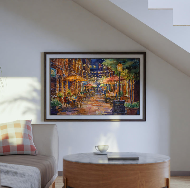 Saratoga Springs New York Watercolor Poster Saratoga Travel Print City Landscape Painting Wall Art Upstate Souvenir