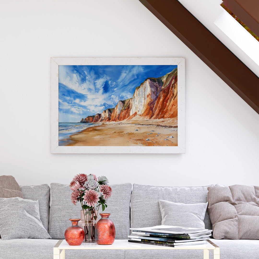 Norfolk Coast England Watercolor Poster Norfolk Travel Print Coastal Landscape Painting Beach Wall Art UK Souvenir
