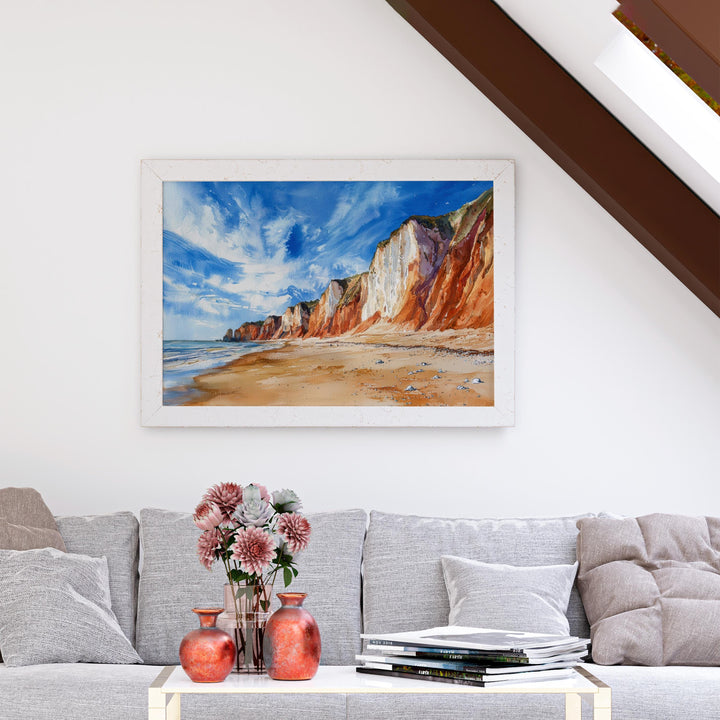 Norfolk Coast England Watercolor Poster Norfolk Travel Print Coastal Landscape Painting Beach Wall Art UK Souvenir