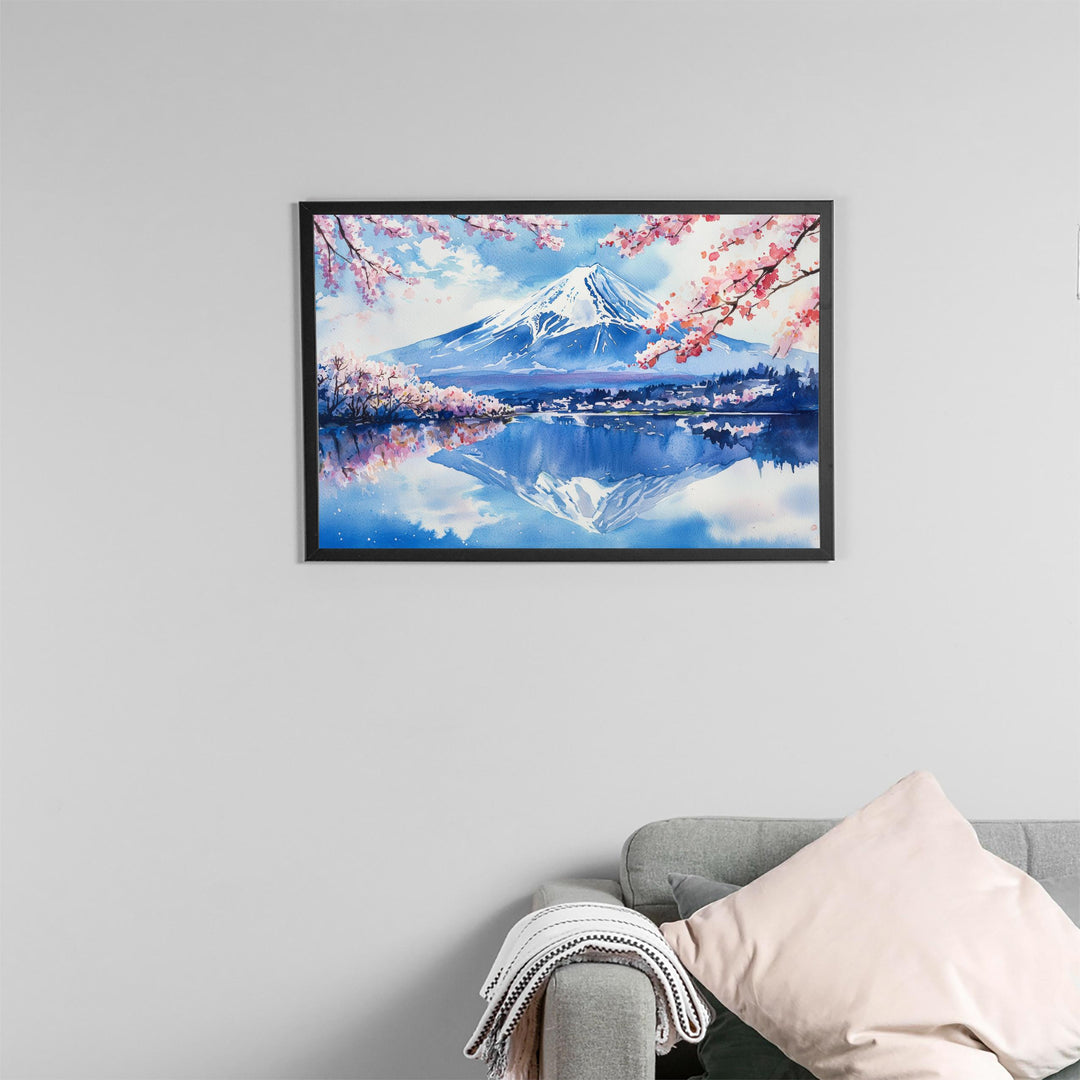 Japan Watercolor Poster Japan Travel Print Asian Landscape Painting Cultural Artwork Wall Art Asia Souvenir