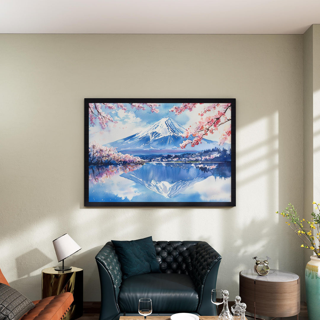 Japan Watercolor Poster Japan Travel Print Asian Landscape Painting Cultural Artwork Wall Art Asia Souvenir