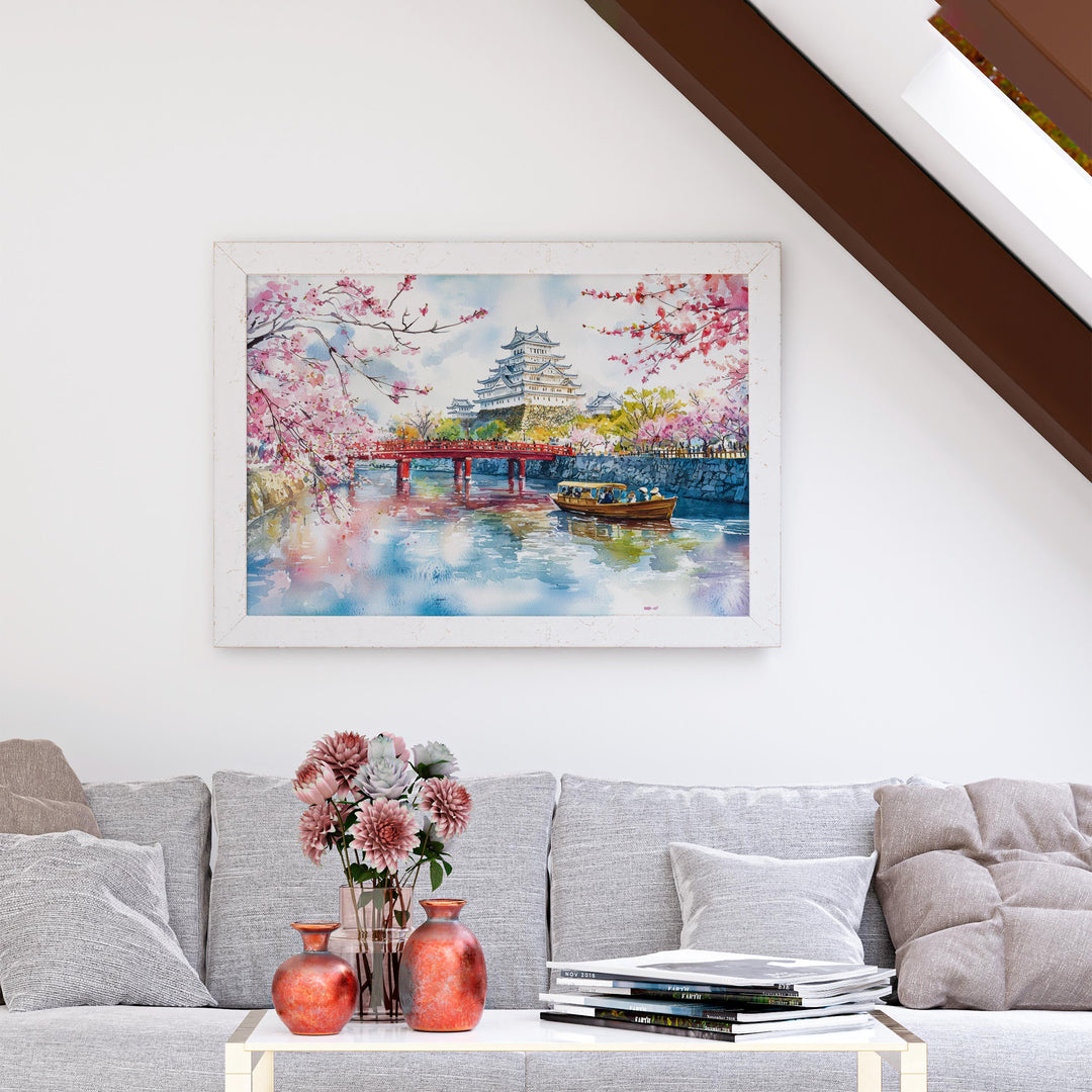 Osaka Japan Watercolor Poster Osaka Travel Print City Skyline Painting Dotonbori Wall Art Asia Souvenir