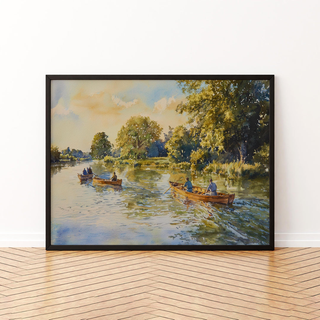 Dedham Vale England Watercolor Poster Dedham Vale Travel Print Countryside Landscape Painting Wall Art UK Souvenir