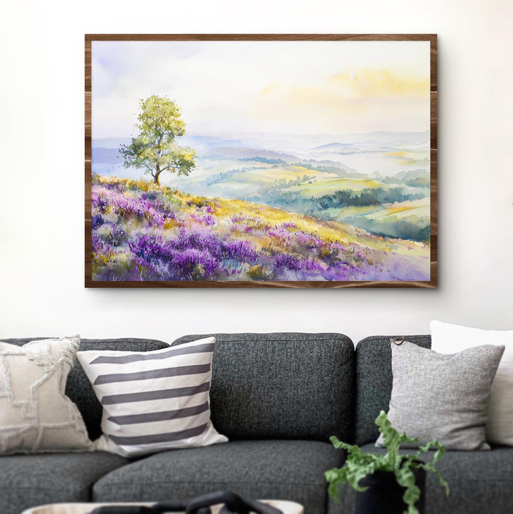 Quantock Hills England Watercolor Poster Quantock Hills Travel Print Countryside Landscape Painting Wall Art UK Souvenir