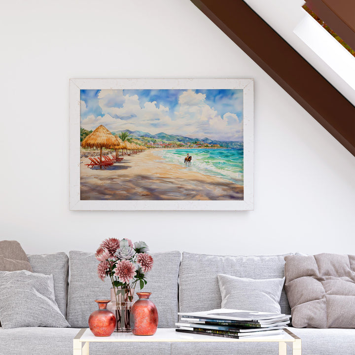 Mexico Watercolor Poster Mexico Travel Print Country Landscape Painting Cultural Wall Art Latin America Souvenir