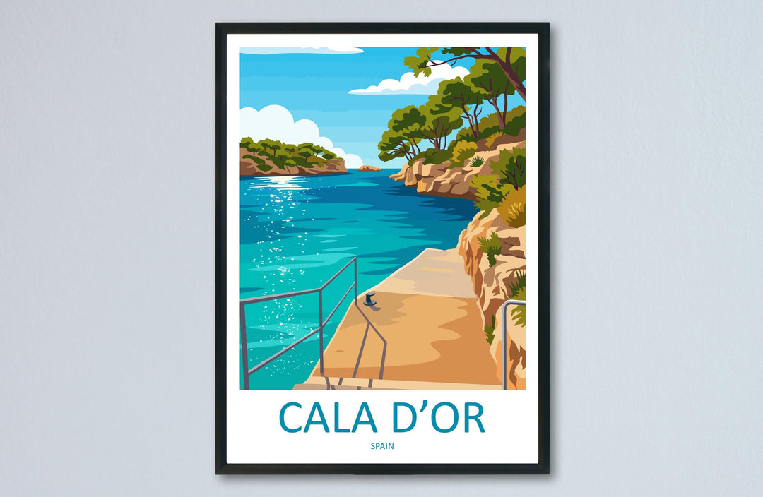 Cala d’Or Travel Print Wall Art Cala d’Or Wall Hanging Home Decoration Cala d’Or Gift Art Lovers Wall Art Print Art Poster