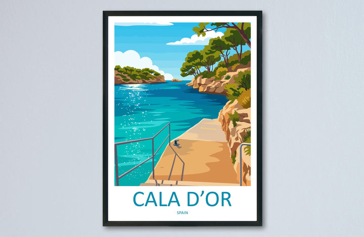 Cala d’Or Travel Print Wall Art Cala d’Or Wall Hanging Home Decoration Cala d’Or Gift Art Lovers Wall Art Print Art Poster