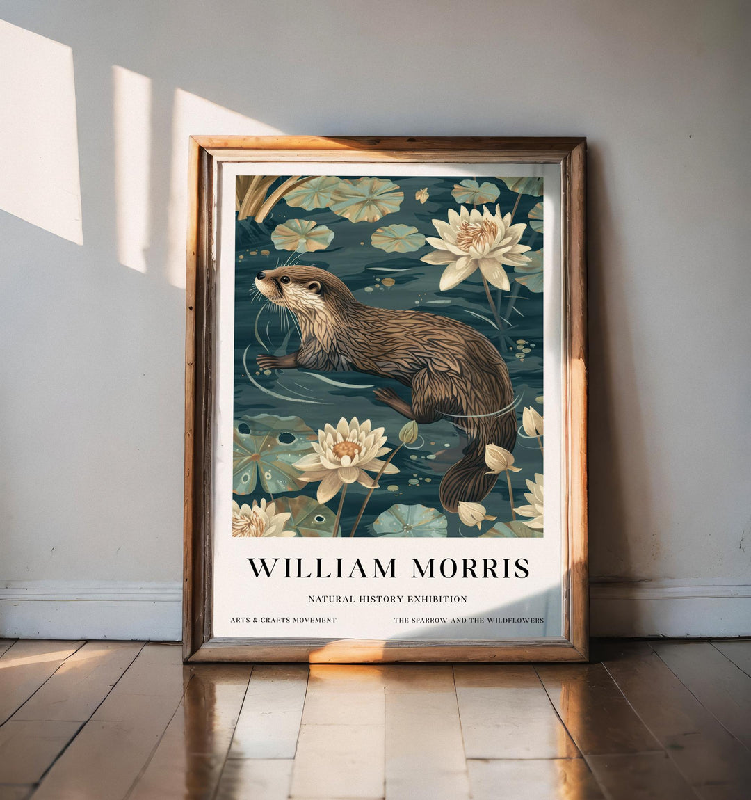 William Morris Otter Wall Art Water Lily Botanical Print Vintage Nature Cottagecore Decor Arts And Crafts Poster Artwork for Home