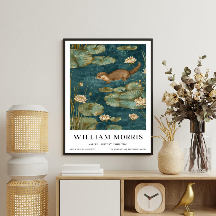 William Morris Otter Wall Art Water Lily Botanical Print Vintage Nature Cottagecore Decor Arts And Crafts Poster Artwork for Home