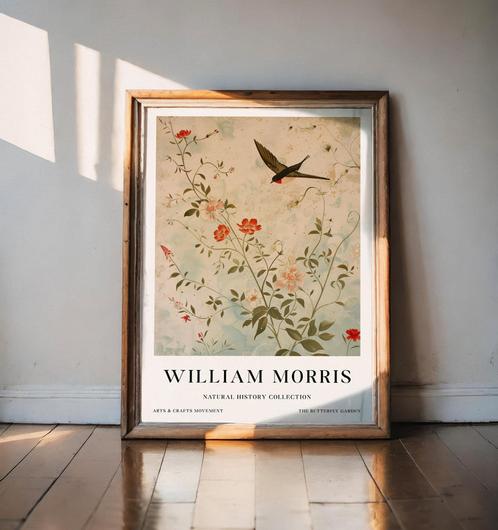 William Morris Swallow Bird Wall Art Botanical Floral Print Vintage Cottagecore Decor Arts And Crafts Nature Poster Artwork for Home