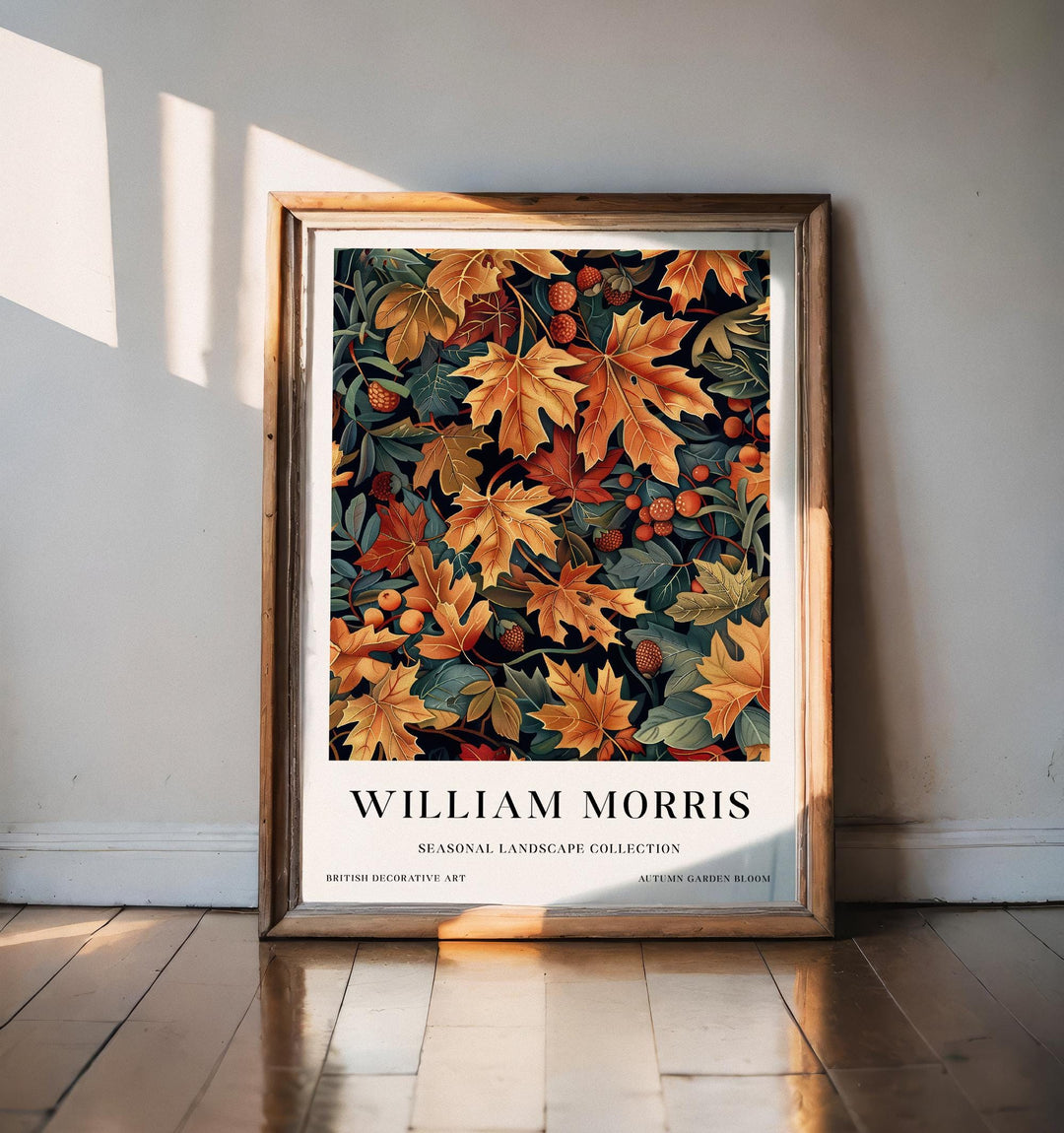 William Morris Autumn Leaves Wall Art Botanical Fall Print Vintage Cottagecore Decor Arts And Crafts Nature Poster Artwork for Home