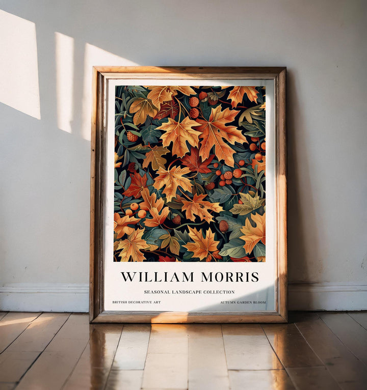 William Morris Autumn Leaves Wall Art Botanical Fall Print Vintage Cottagecore Decor Arts And Crafts Nature Poster Artwork for Home