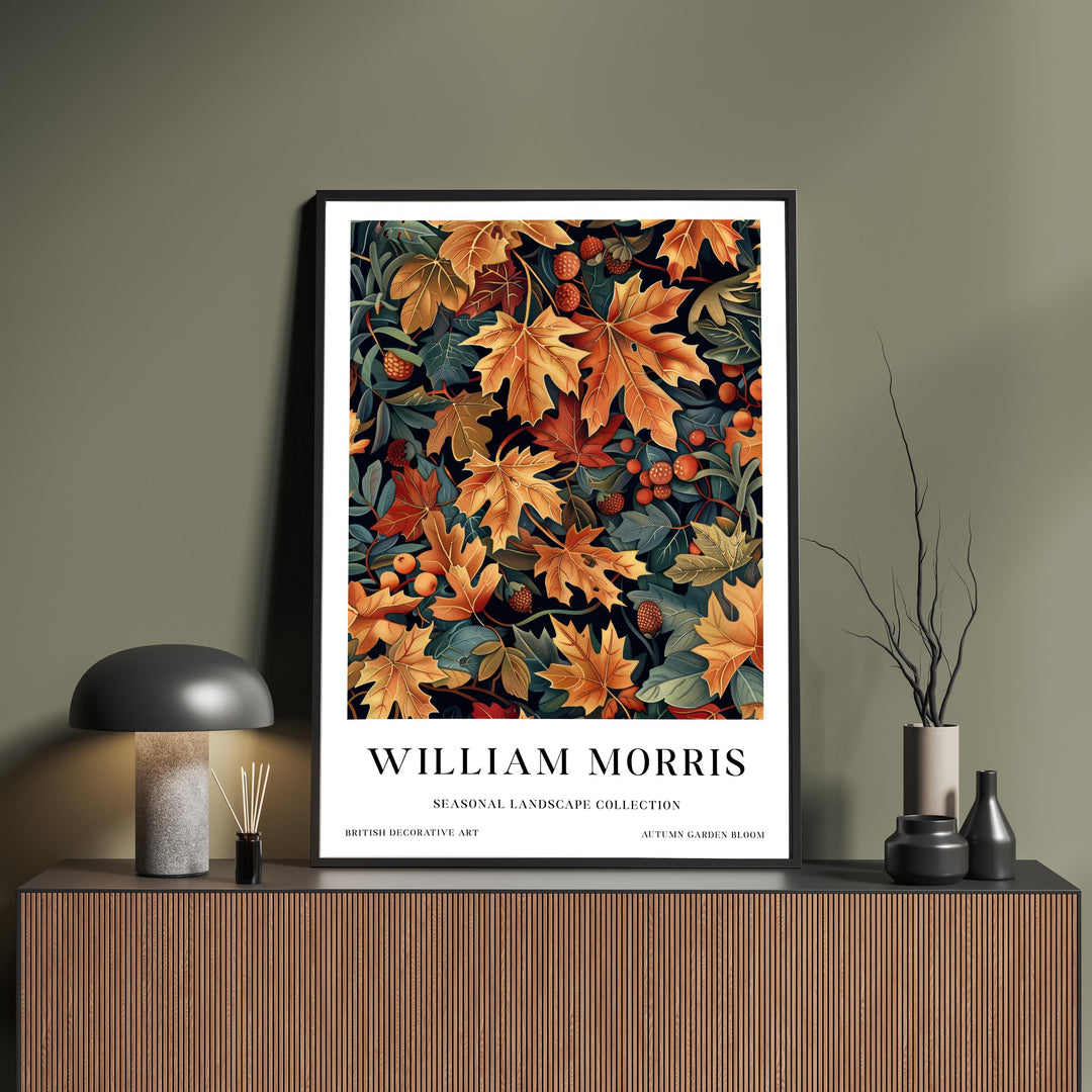 William Morris Autumn Leaves Wall Art Botanical Fall Print Vintage Cottagecore Decor Arts And Crafts Nature Poster Artwork for Home