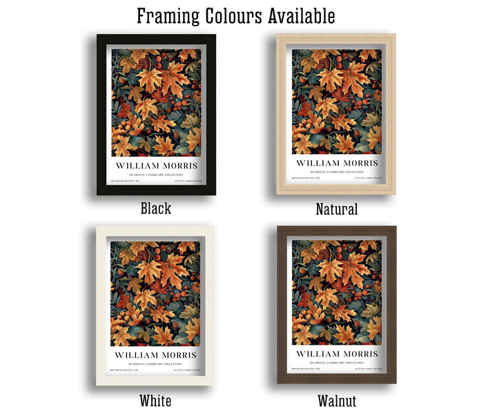 William Morris Autumn Leaves Wall Art Botanical Fall Print Vintage Cottagecore Decor Arts And Crafts Nature Poster Artwork for Home