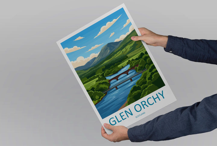 Glen Orchy Travel Print Glen Orchy Wall Decor Scotland Glen Orchy Art Glen Orchy Wall Art Scottish Highlands Poster Gift for Nature Lovers